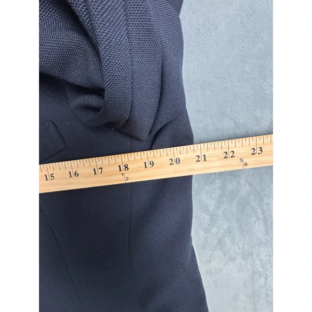 Chaps Ralph Lauren Mens Navy Blue 42R Blazer Gold Crest Buttons Hopsack Jacket